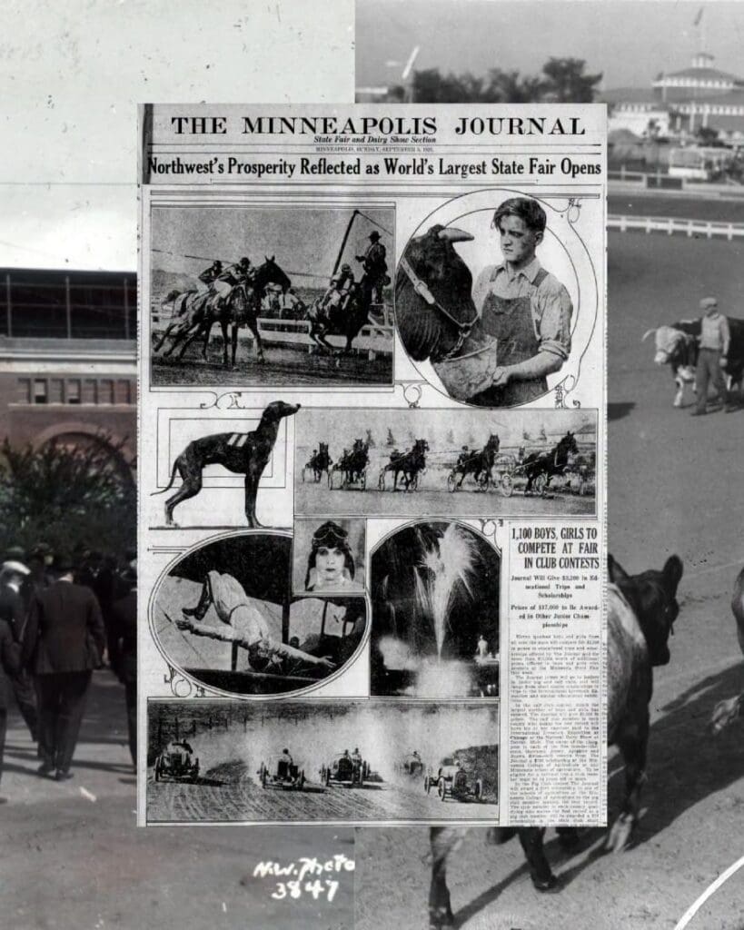 Old newspaper article about the Minnesota State Fair