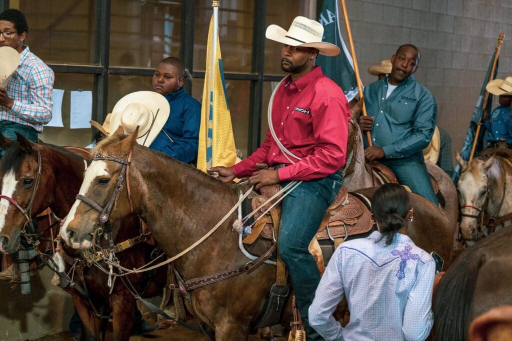 Cowboy ready to enter the arena