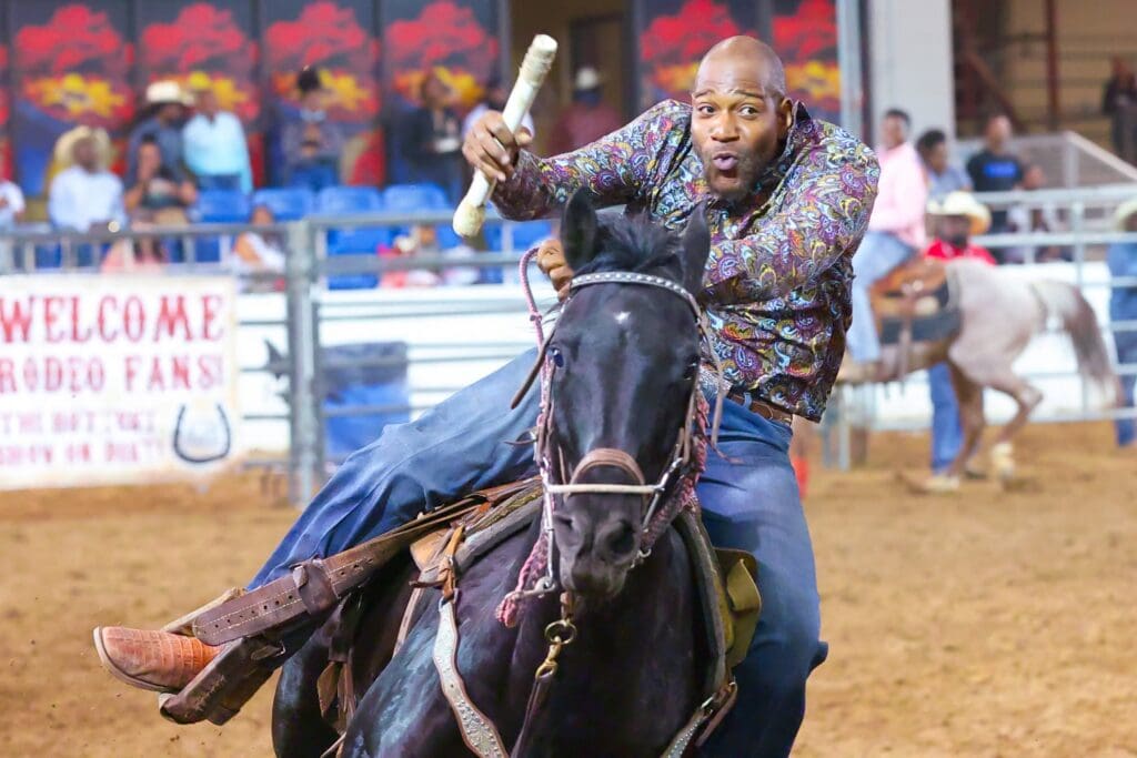 Cowboy in a rodeo event