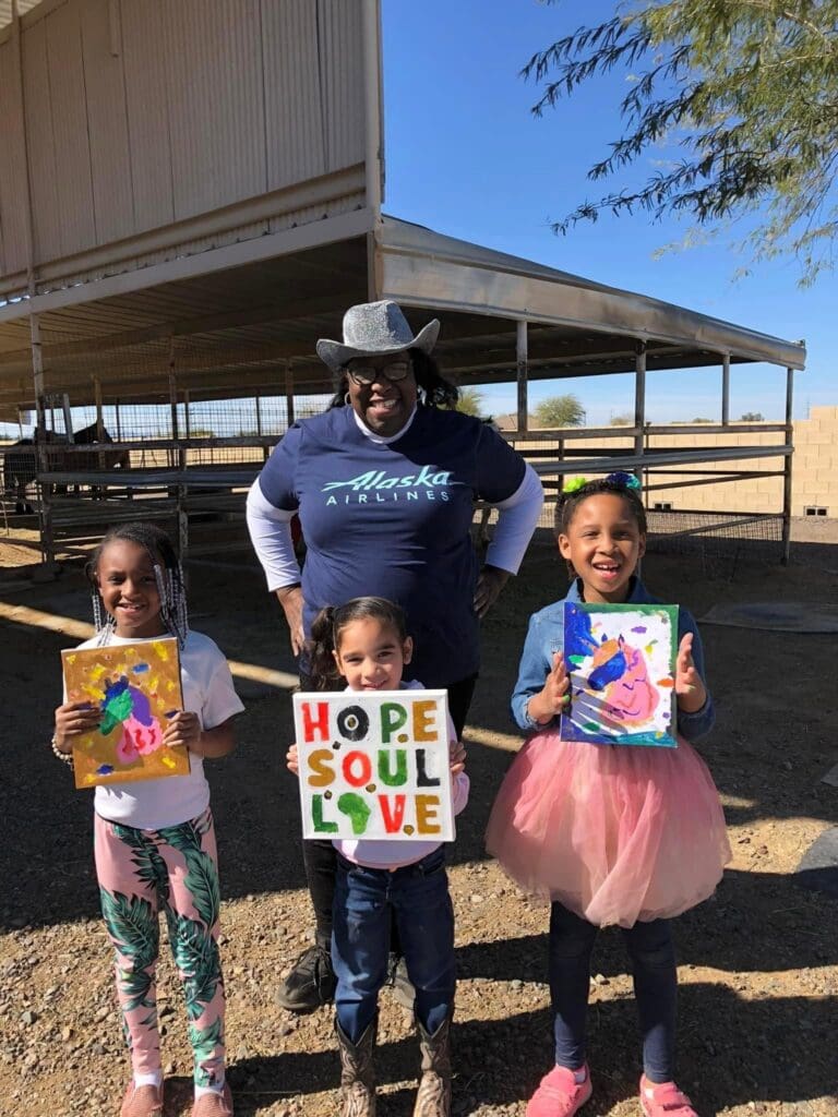 Kids at the Arizona Black Rodeo