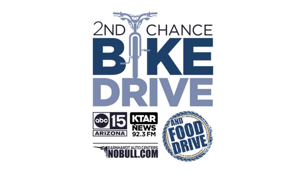 Earnhardt locations collecting bicycles, food items to help others