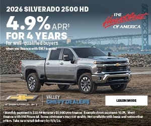 2026 Silverado 2500 HD offer at Valley Chevy Dealers