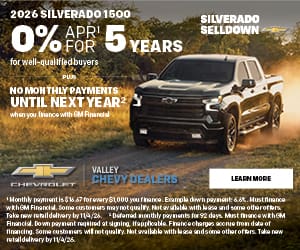 2026 Silverado 1500 offer at Valley Chevy Dealers