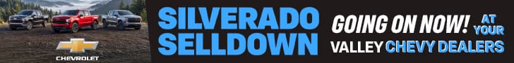 Silverado Selldown going on now at your Valley Chevy Dealers